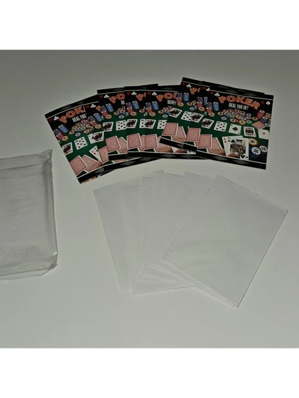 NEW 3 Packs Poker Game Night Party Invitations Lot (8 Cards/Envelopes Per Pk)